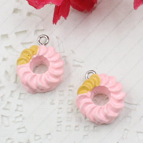 Fashion Resin Cake Pendants & Charms For Children DIY Jewelry Necklace & Bracelet Accessory 15mm ,Sold by PC