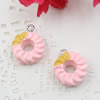 Fashion Resin Cake Pendants & Charms For Children DIY Jewelry Necklace & Bracelet Accessory 15mm ,Sold by PC
