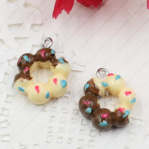 Fashion Resin Cake Pendants & Charms For Children DIY Jewelry Necklace & Bracelet Accessory 15mm ,Sold by PC