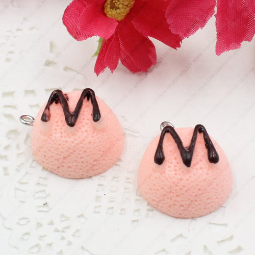 Fashion Resin Cake Pendants & Charms For Children DIY Jewelry Necklace & Bracelet Accessory 20mm ,Sold by PC