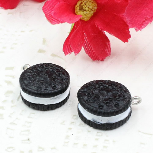 Fashion Resin Cake Pendants & Charms For Children DIY Jewelry Necklace & Bracelet Accessory 16mm ,Sold by PC