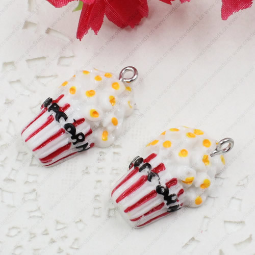 Fashion Resin Cake Pendants & Charms For Children DIY Jewelry Necklace & Bracelet Accessory 24x16mm ,Sold by PC