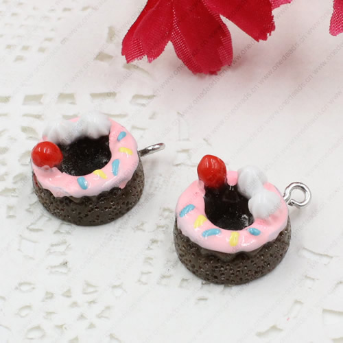Fashion Resin Cake Pendants & Charms For Children DIY Jewelry Necklace & Bracelet Accessory 8mm ,Sold by PC