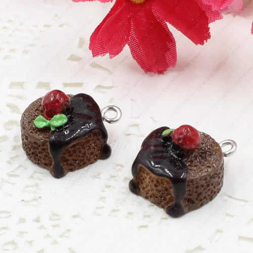 Fashion Resin Cake Pendants & Charms For Children DIY Jewelry Necklace & Bracelet Accessory 16mm ,Sold by PC