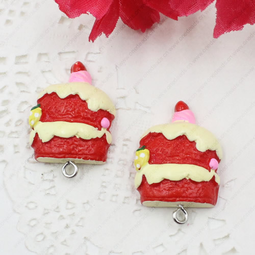 Fashion Resin Cake Pendants & Charms For Children DIY Jewelry Necklace & Bracelet Accessory 24x19mm ,Sold by PC