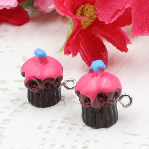 Fashion Resin Cake Pendants & Charms For Children DIY Jewelry Necklace & Bracelet Accessory 16x12mm ,Sold by PC