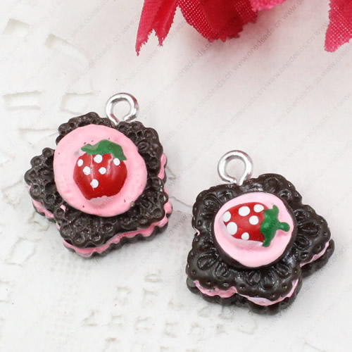 Fashion Resin Cake Pendants & Charms For Children DIY Jewelry Necklace & Bracelet Accessory 16mm ,Sold by PC