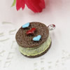 Fashion Resin Cake Pendants & Charms For Children DIY Jewelry Necklace & Bracelet Accessory 15x14mm ,Sold by PC