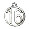 Pendant. Fashion Zinc Alloy jewelry findings.Flat Round 20x23mm. Sold by Bag
