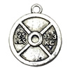 Pendant. Fashion Zinc Alloy jewelry findings.Flat Round 18x22mm. Sold by Bag