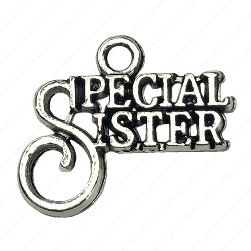 Pendant. Fashion Zinc Alloy jewelry findings.17x15mm.Sold by Bag