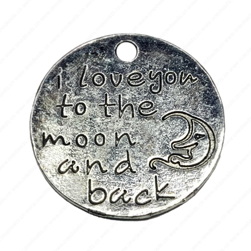 Pendant. Fashion Zinc Alloy jewelry findings.27x27mm.Sold by Bag