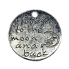 Pendant. Fashion Zinc Alloy jewelry findings.27x27mm.Sold by Bag
