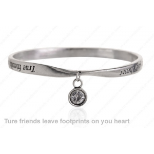 2016 New Fashion Bangle High Quality Vintage Alloy Engraved letter Balance Bracelets Bangles with Friendship Words Inner Dia:65mm Sold by PC