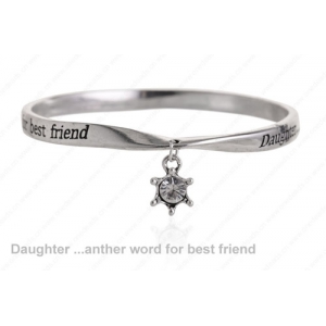 2016 New Fashion Bangle High Quality Vintage Alloy Engraved letter Balance Bracelets Bangles with Friendship Words Inner Dia:65mm Sold by PC
