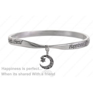 2016 New Fashion Bangle High Quality Vintage Alloy Engraved letter Balance Bracelets Bangles with Friendship Words Inner Dia:65mm Sold by PC