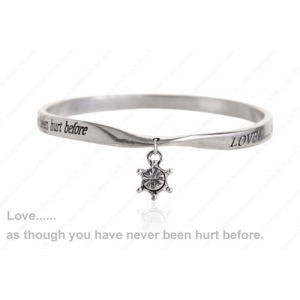 2016 New Fashion Bangle High Quality Vintage Alloy Engraved letter Balance Bracelets Bangles with Friendship Words Inner Dia:65mm Sold by PC