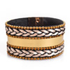 New Fashion Bohemia vintage style jewelry bracelet handmade crystal beads leather wrap charm bracelets & bangles Gifts Sold by PC
