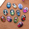 Fashion Mixed Style Oval Glass Cabochon Dome Cameo Jewelry Finding 18x25mm Sold by PC
