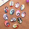 Fashion Mixed Style Oval Glass Cabochon Dome Cameo Jewelry Finding 13x18mm Sold by PC