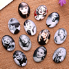 Fashion Mixed Style Oval Glass Cabochon Dome Cameo Jewelry Finding 13x18mm Sold by PC
