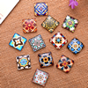 Fashion Mixed Style Square Glass Cabochon Dome Cameo Jewelry Finding 25x25mm Sold by PC
