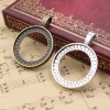 Fit 25mm both side can be put cabochons Vintage Zinc Alloy Round Blank Setting Bezel Base  sold by bag K05416