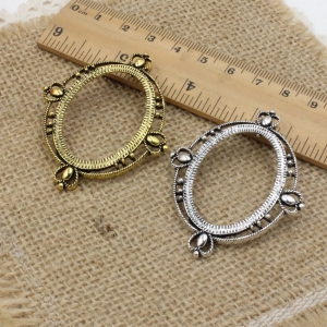 Fit 30x40mm Cabochon Antique Silver/gold Frame Bezel Settings Pendant Tray blank Base sold by PC